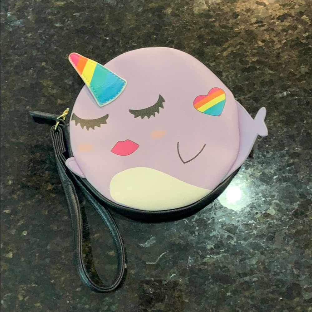 Betsey Johnson Narwhal wristlet.